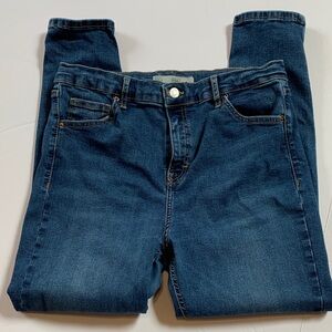 Top shop size 34 to fit 30 long Classic Blue Skinny Denim Jeans
